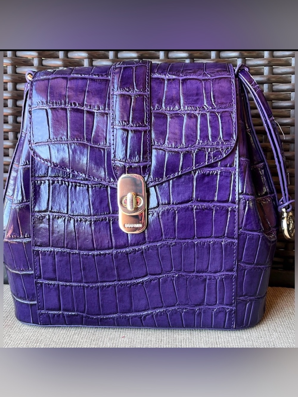 NWT Brahmin MARGO in VOLTAGE VIOLET SIRONA Crossbody